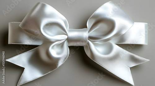 Elegant White Satin Bow: Gi...