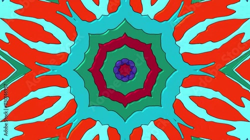 	
Abstract colorful psychedelic video for summer music festival	
