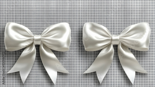 Elegant White Satin Bows: G...