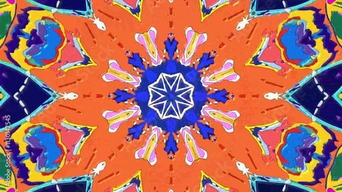 	
Abstract colorful psychedelic video for summer music festival	
