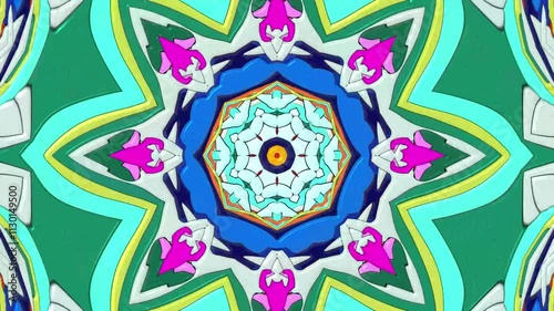 	
Abstract colorful psychedelic video for summer music festival	

