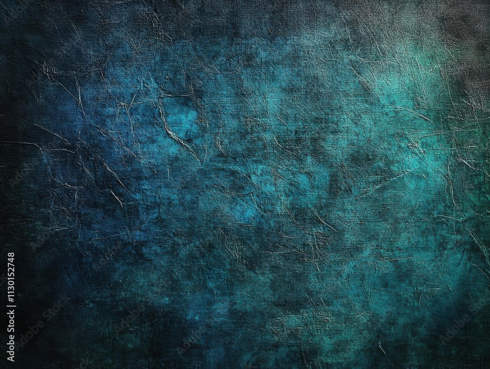 Fototapeta premium Dark Teal Grunge Texture: Abstract Background with Distressed, Textured, and Vintage Style