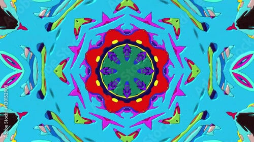 	
Abstract colorful psychedelic video for summer music festival	
