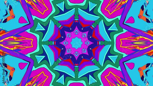	
Abstract colorful psychedelic video for summer music festival	
