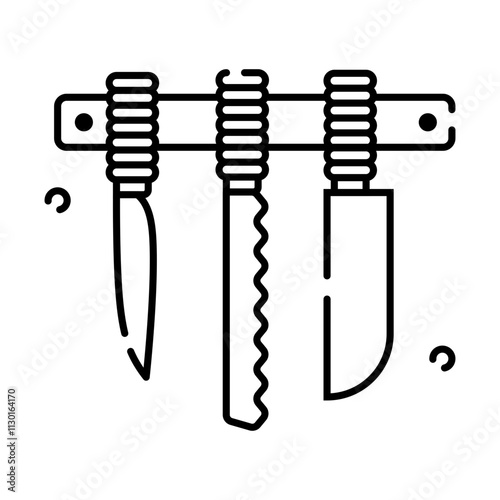 Made in uk Kitchen Knife Set Wall Mount Magnetic Holder: Modern Design for Chefs and Home Cooks