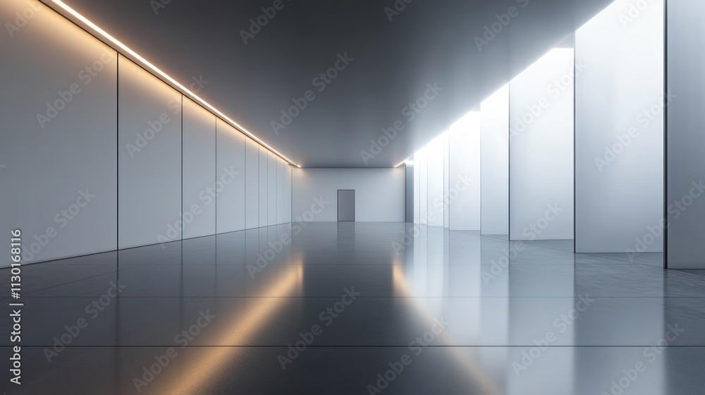 Fototapeta premium Modern Minimalist Architectural Interior: A Serene Space