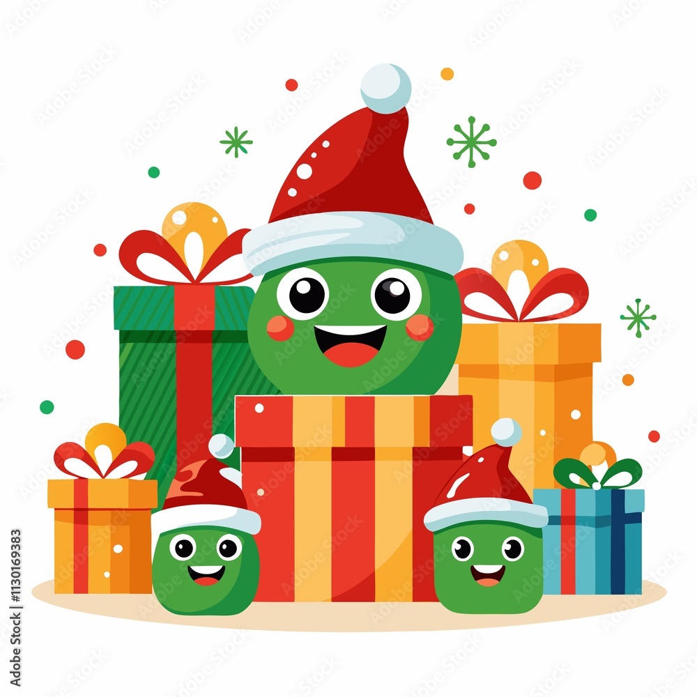 Fototapeta premium christmas tree with gifts