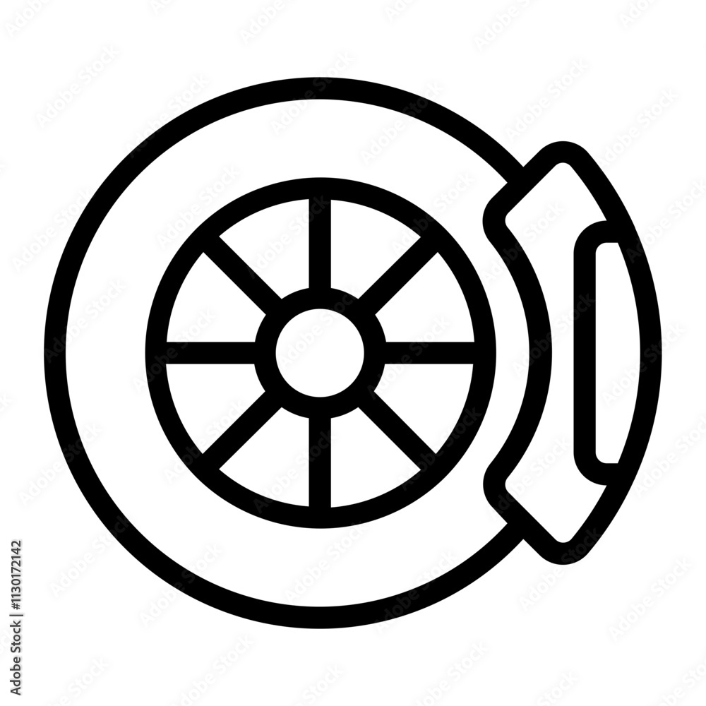 Fototapeta premium Brake Line Icon