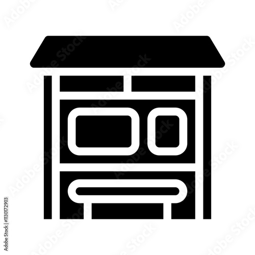 Bus Stop Solid Icon