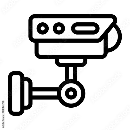 Cctv Camera Line Icon