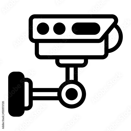 Cctv Camera Glyph Icon