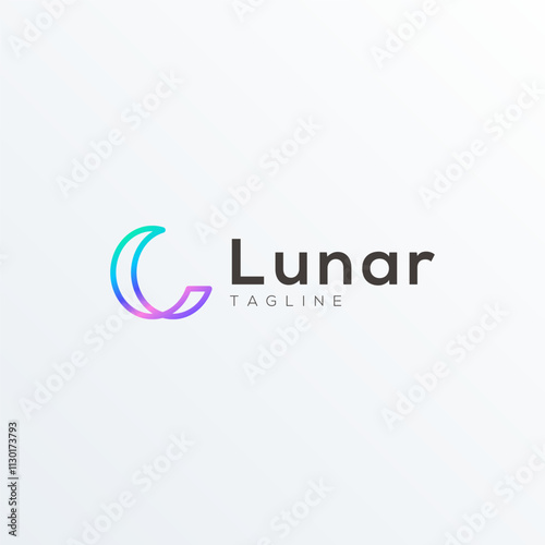 Lunar Modern Logo Vector