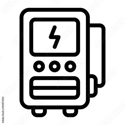 Charging Station Line Icon