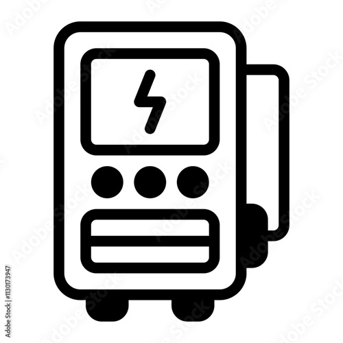 Charging Station Glyph Icon