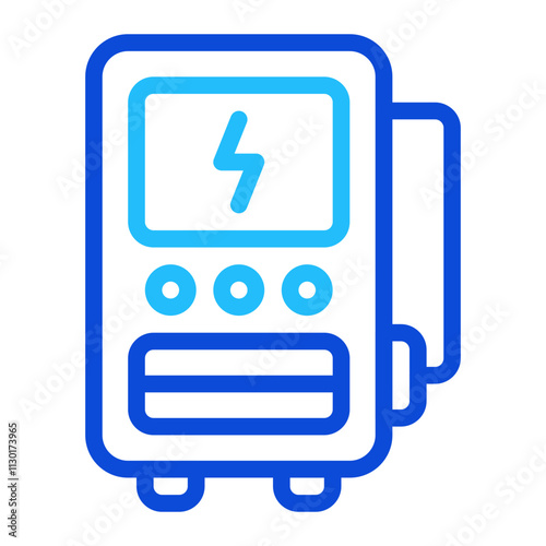 Charging Station Duoline Icon