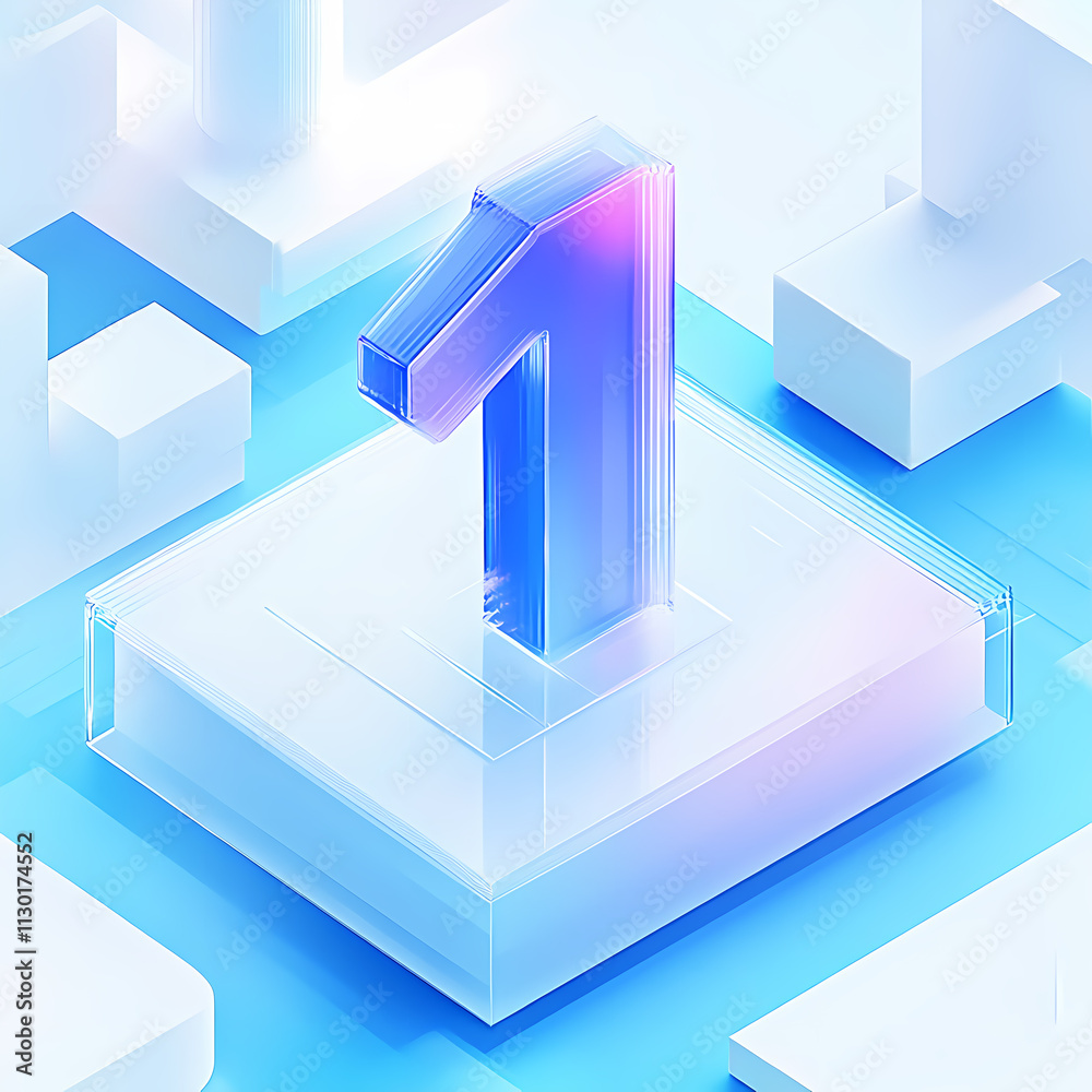 Fototapeta premium Creative countdown numbers