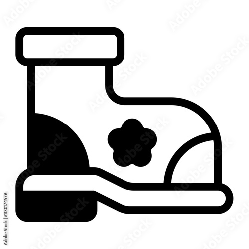 Clown Boot Glyph Icon