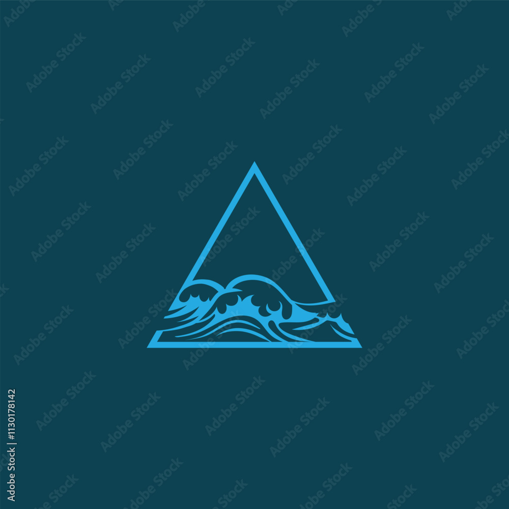 Fototapeta premium Water wave icon vector illustration design logo