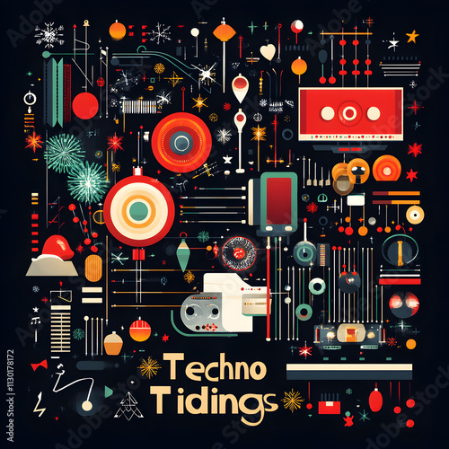 Electro beats unleashed techno tidings celebration virtual realm multimedia experience futuristic vibe soundscape exploration