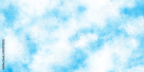 watercolor abstract texture with white clouds and blue sky, shiny and clear painted light blue clouds watercolor background, sky clouds for wallpaper backdrop background.	