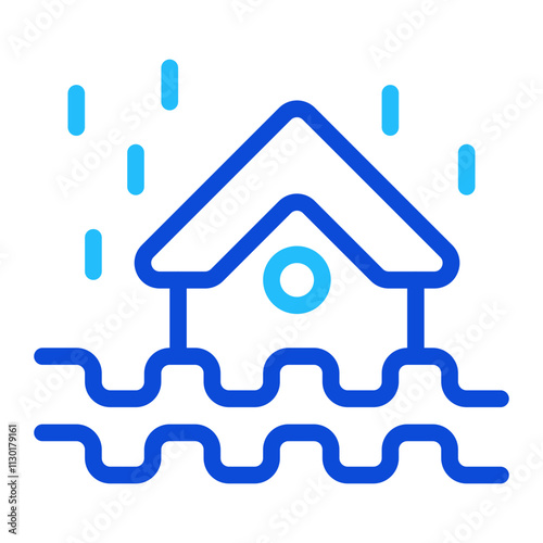 Floods Duoline Icon