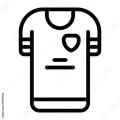 Football Jersey Line Icon