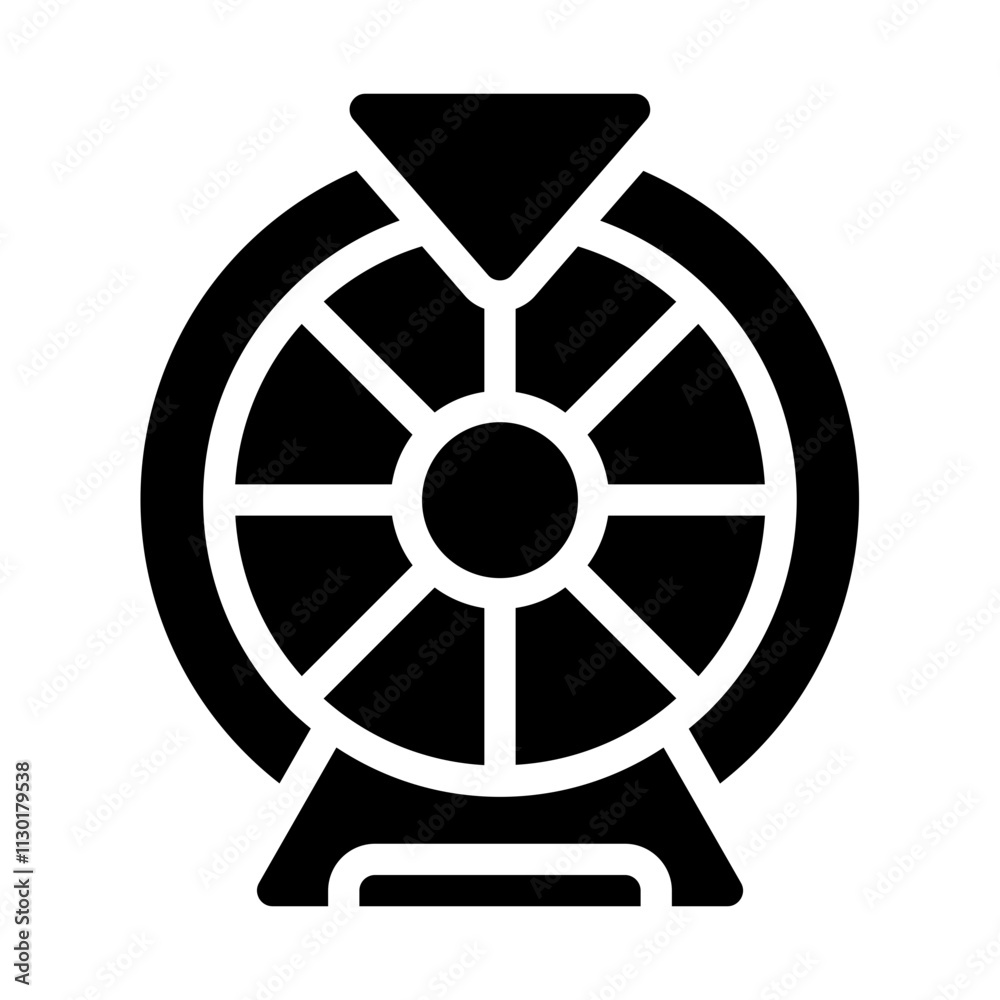 Fototapeta premium Fortune Wheel Solid Icon