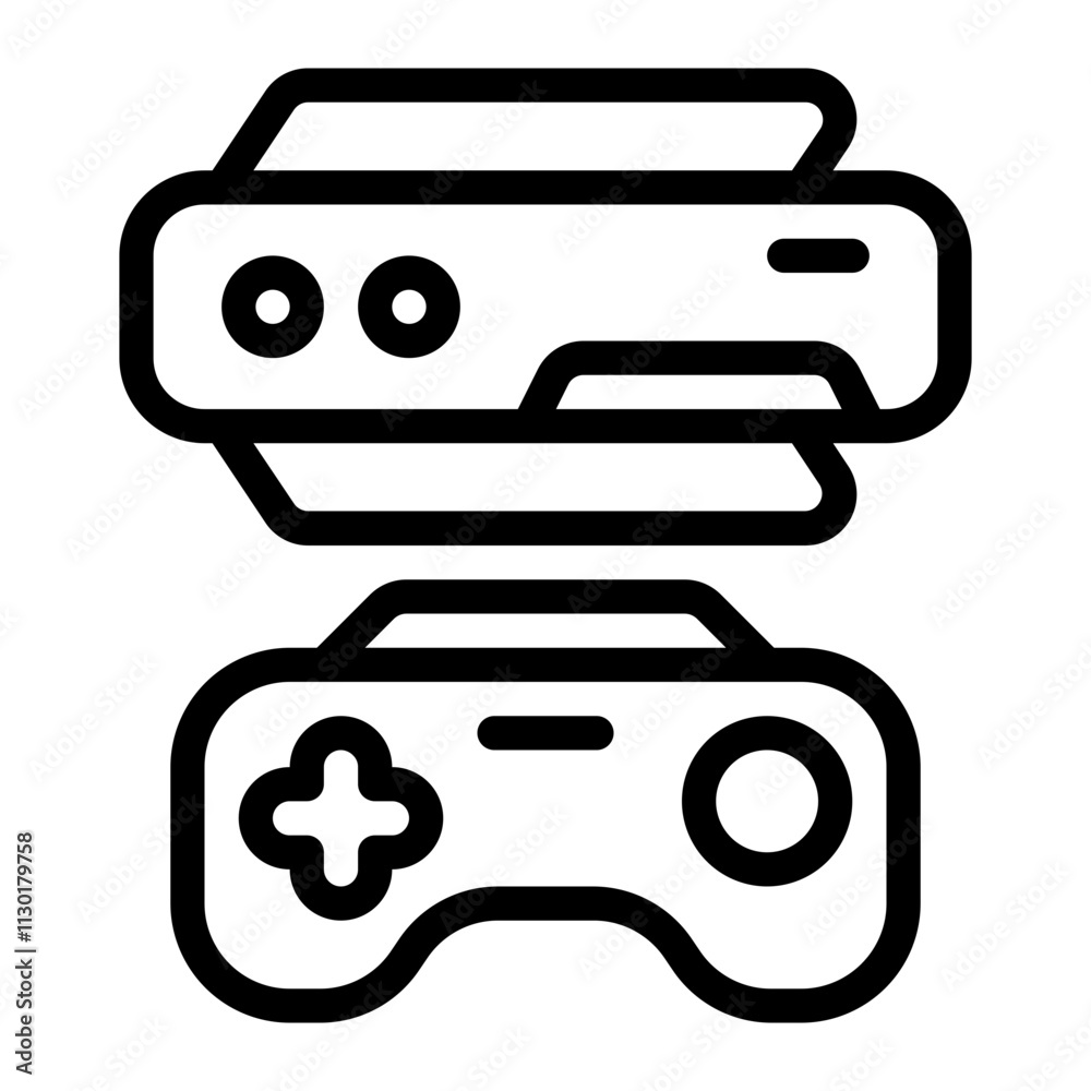 Obraz premium Game Console Line Icon