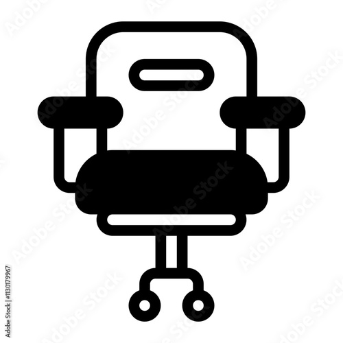 Gaming Chair Glyph Icon