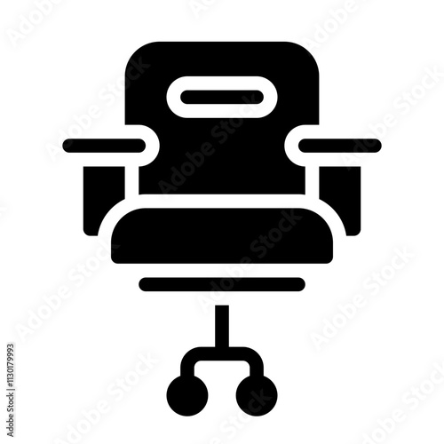 Gaming Chair Solid Icon