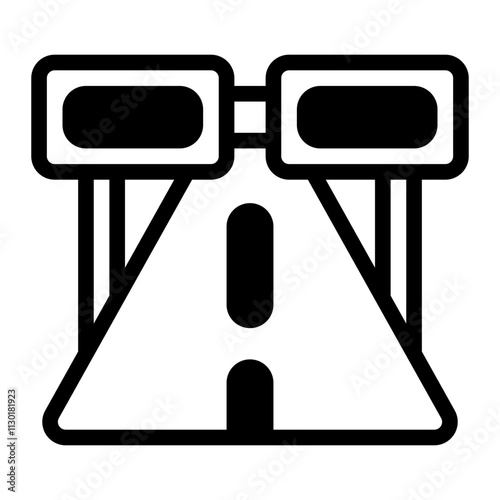 Highway Glyph Icon