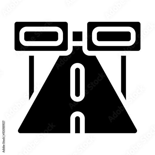 Highway Solid Icon