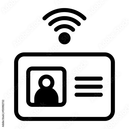 Id Card Glyph Icon