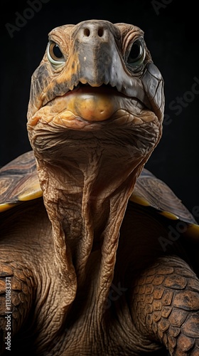 close shot of tortoise head background, wallpaper for mobile, 9:16 ratio. Generative ai.