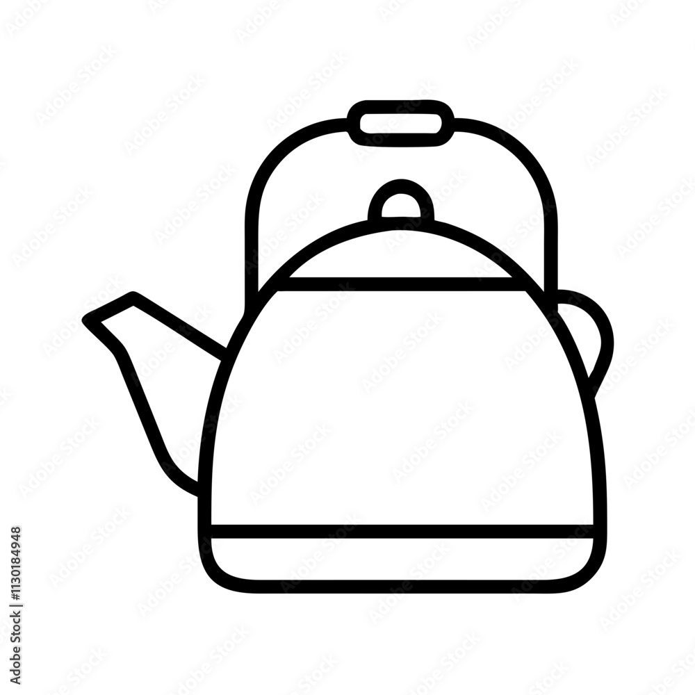 Obraz premium mom s tea kettle icon, mother’s day line art, mothers day icon - simple black line art icon of mom s tea kettle, for mother’s Day celebrations mothers day vector art 