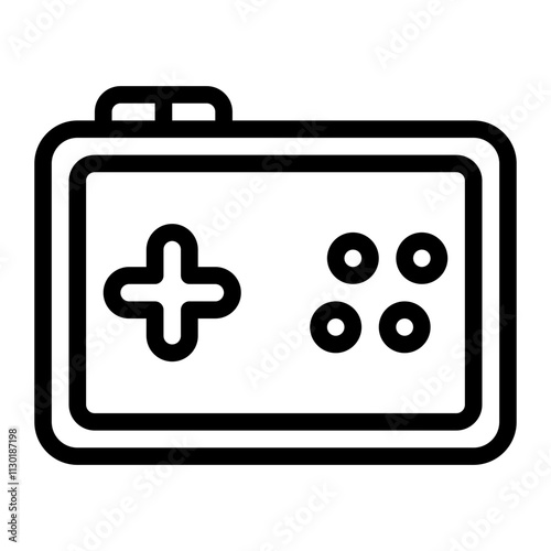 Mobile Game Line Icon