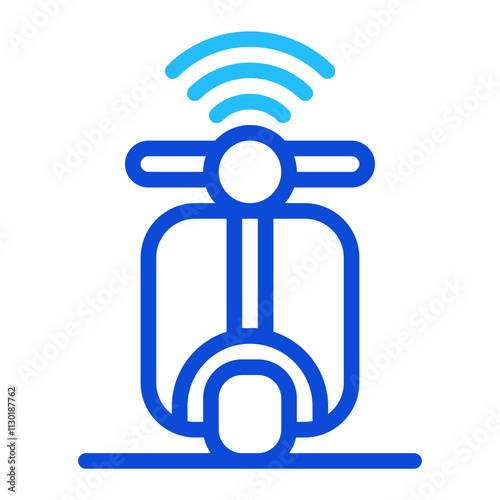 Motorbike Duoline Icon