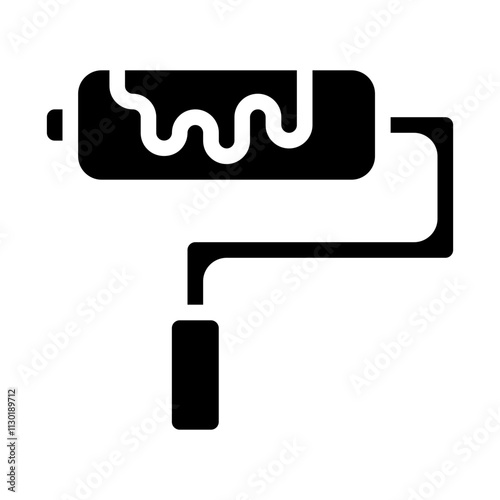 Paint Roller Solid Icon