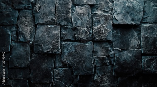 Dark stone wall texture background for architectural and design projects ideal for creative and artistic applications photo