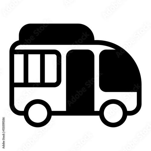 Public Transport Glyph Icon