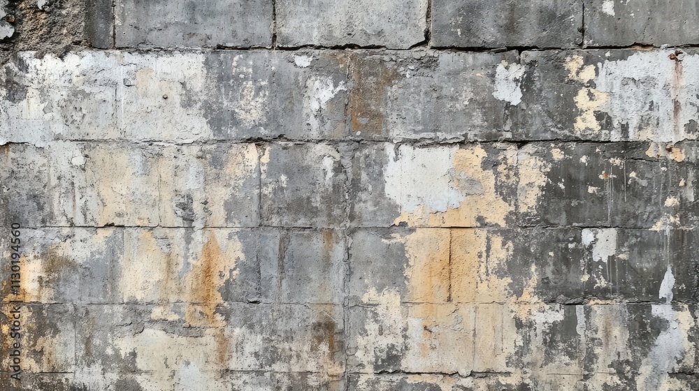 Fototapeta premium Old vintage dirty brick wall texture with peeling paint and weathered surfaces for artistic backgrounds and design applications
