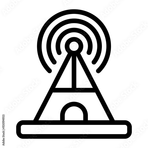Signal Tower Line Icon