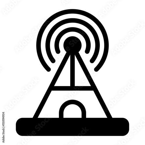 Signal Tower Glyph Icon