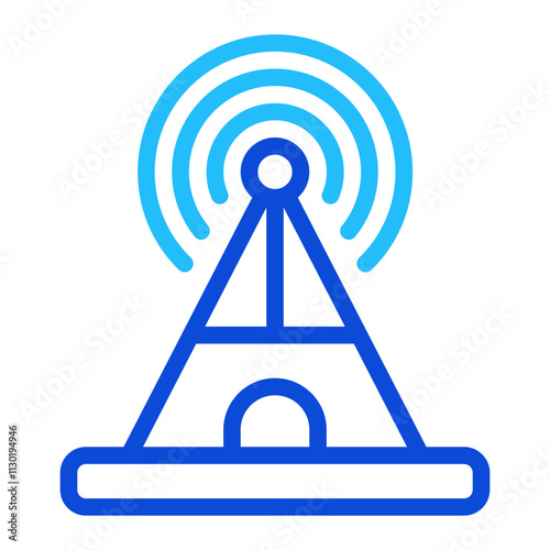 Signal Tower Duoline Icon