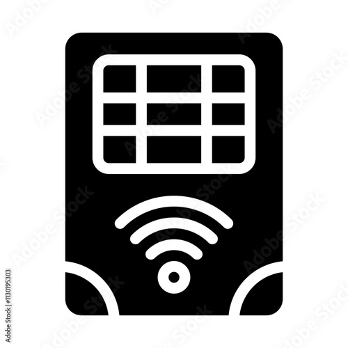 Smart Alarm Solid Icon