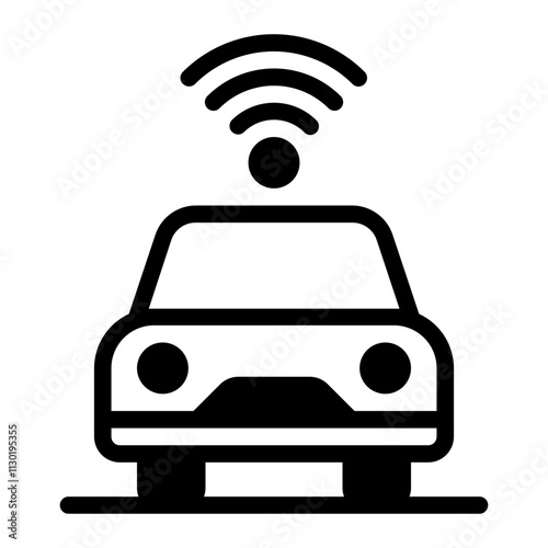 Smart Car Glyph Icon