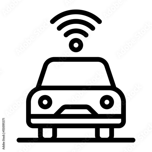 Smart Car Line Icon