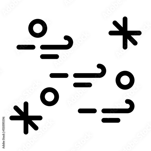 Snowstorm Line Icon