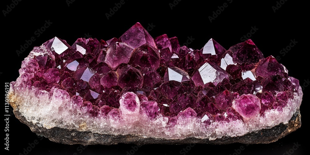 Obraz premium Dark red amethyst cluster creates a stunning backdrop, showcasing the rich hues and unique texture of the dark red amethyst cluster, perfect for adding elegance to various designs.