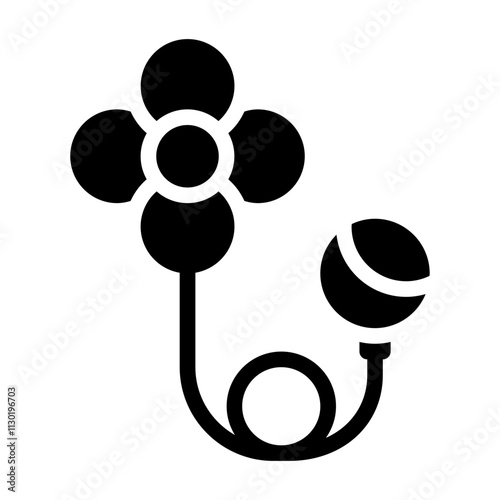 Squirting Flower Solid Icon